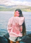 Hawaii Hibiscus Hoodie in Blush