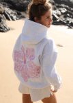 Hawaii Hibiscus Hoodie in Heather Cloud