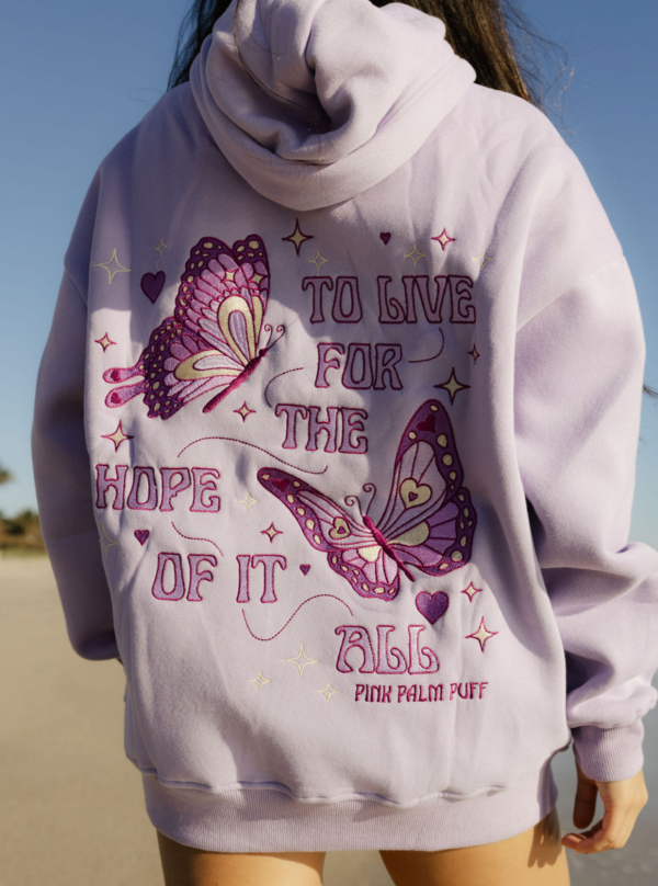 To Live For the Hope of it All Hoodie in Lilac