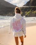 Hawaii Hibiscus Hoodie in Heather Cloud
