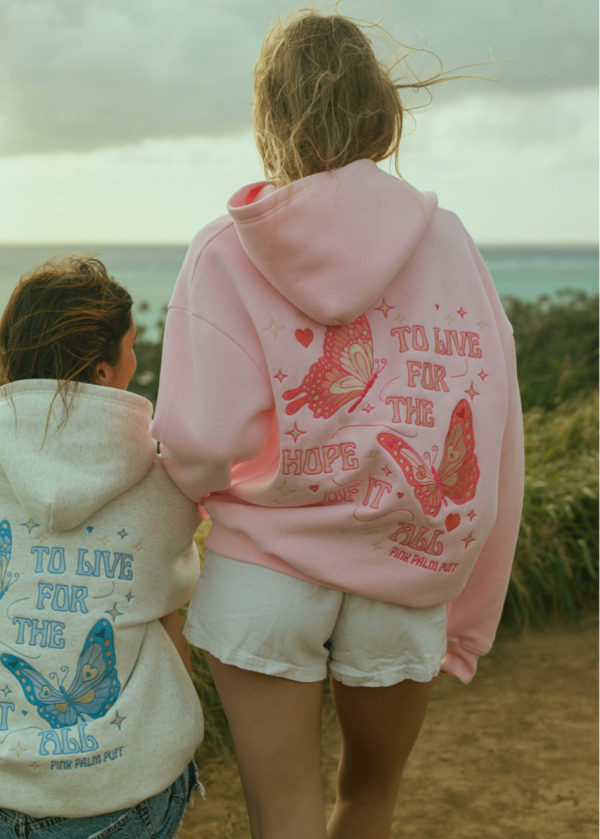 To Live For the Hope of it All Hoodie in Pink