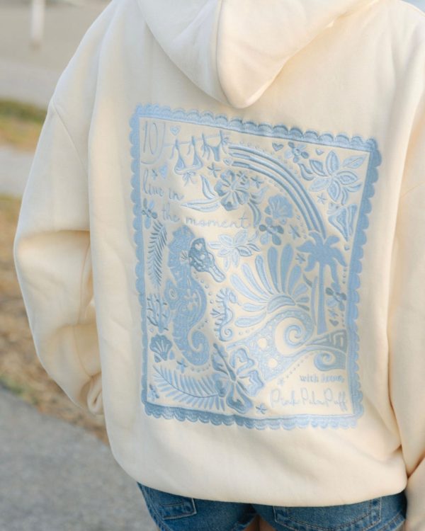Live in the Moment Hoodie in Sand
