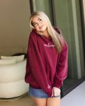 Live in the Moment Hoodie in Cherry