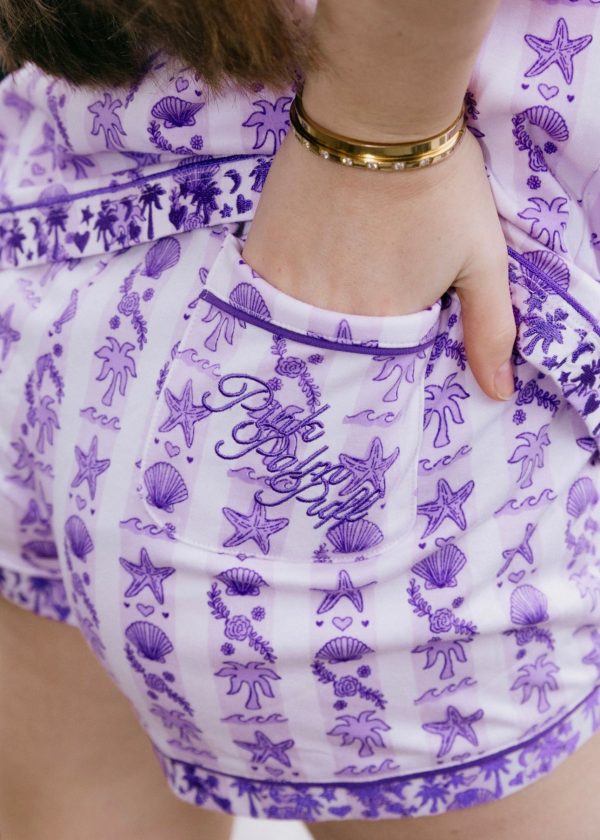 Pink Palm Pajamas in Twilight