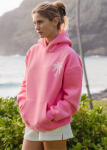 Hawaii Hibiscus Hoodie in Sonic Pink