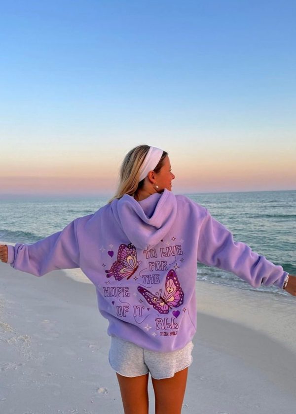 To Live For the Hope of it All Hoodie in Lilac