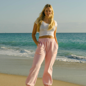 Puff Sweatpants in Pink